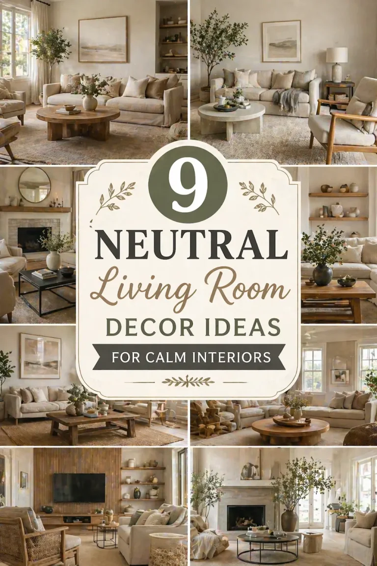 9 Neutral Living Room Decor Ideas for Calm Interiors
