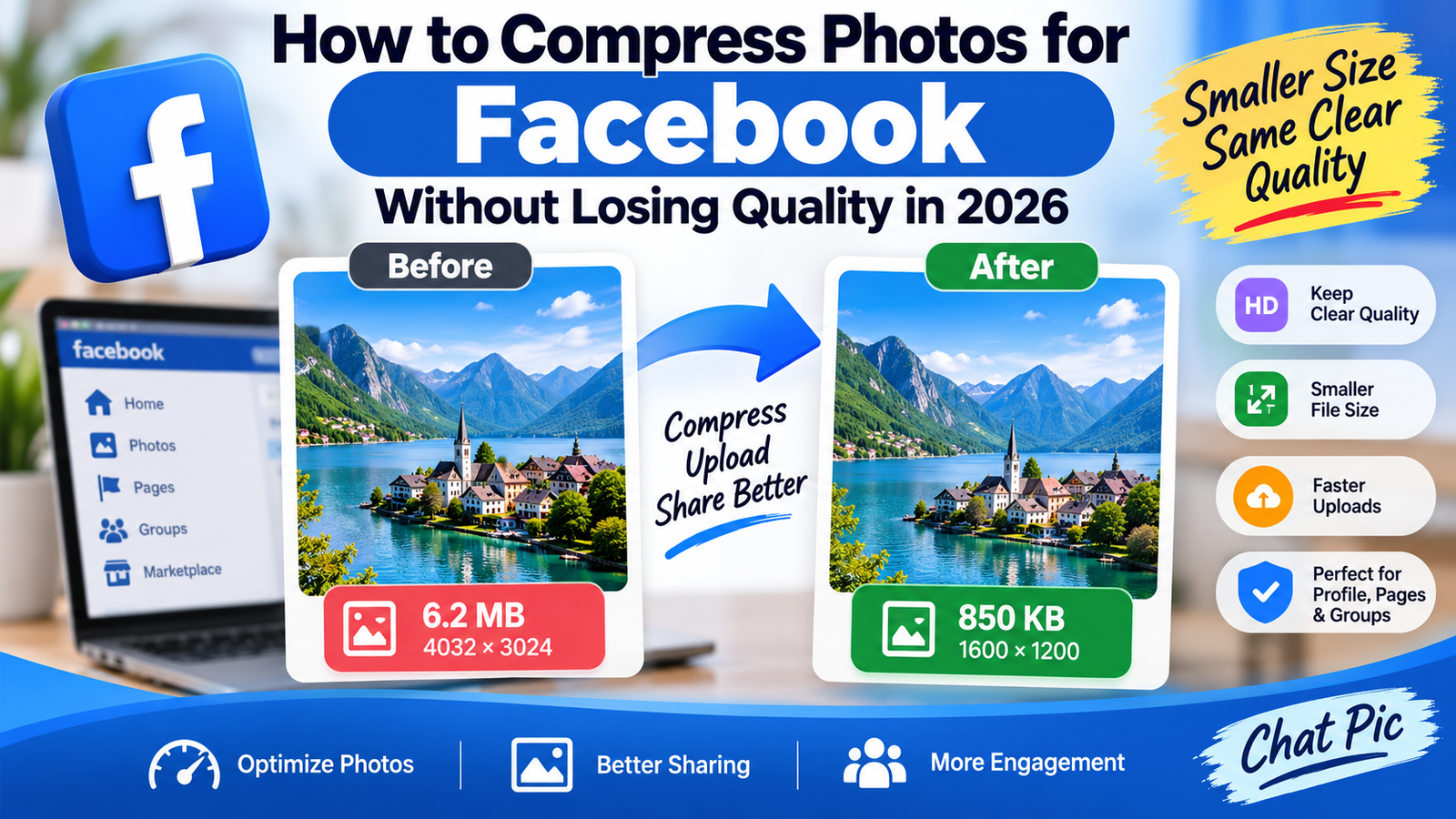 How to Compress Photos for Facebook Without Losing Quality in 2026