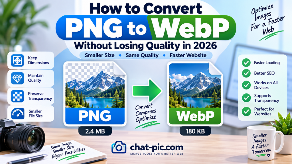 Convert PNG to WebP without losing quality