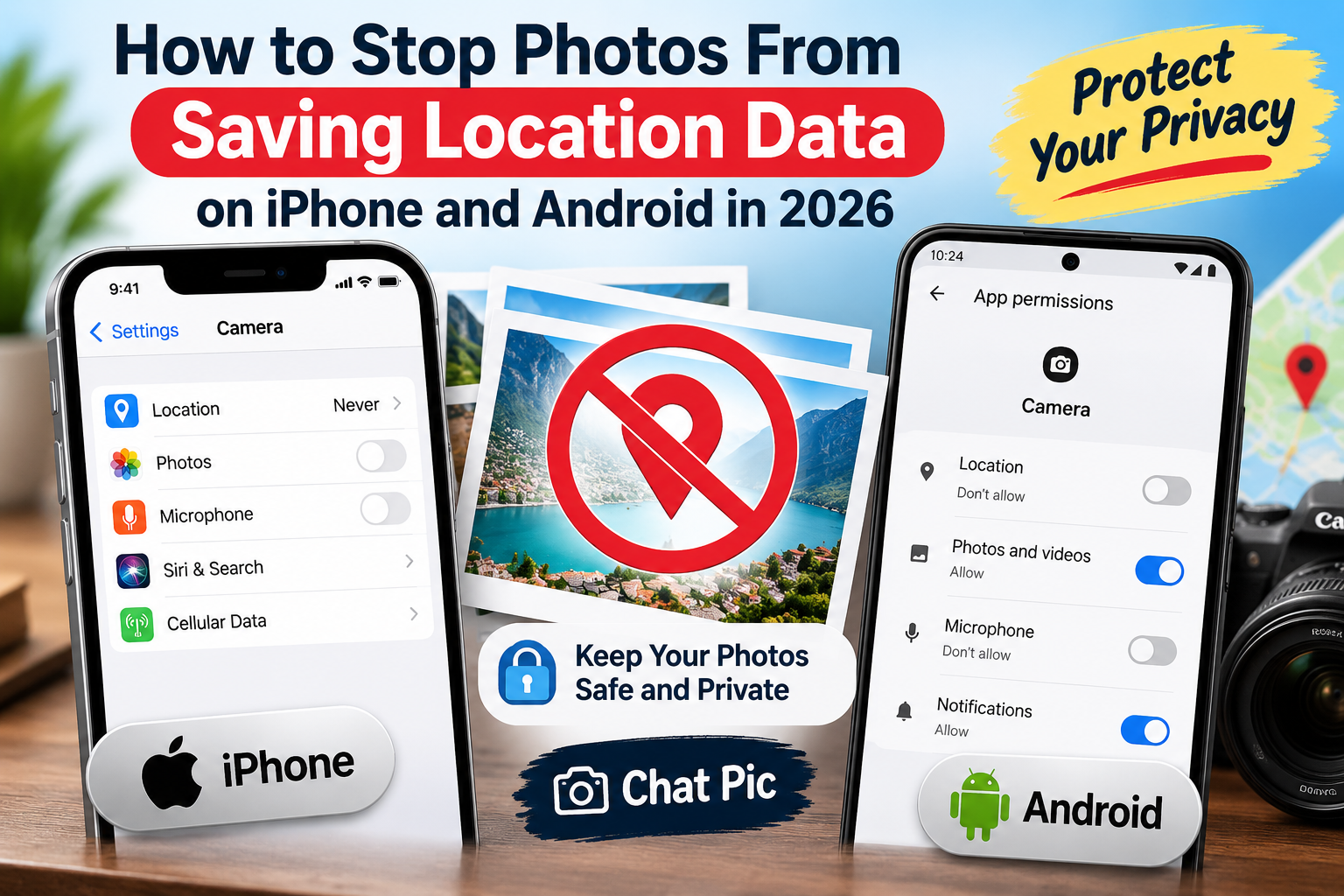 Stop photos from saving location data